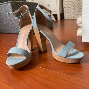 Never Worn Denim Heels